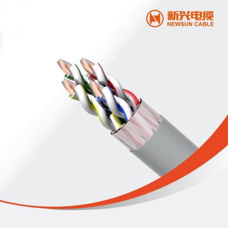 实心聚乙烯绝缘聚氯乙烯护套屏蔽五类水平对绞电缆