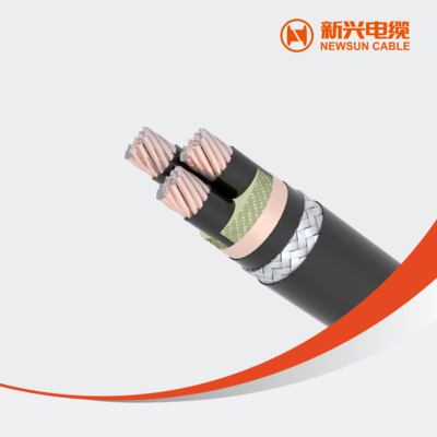 聚乙烯绝缘铜带屏蔽钢带铠装聚氯乙烯护套导引电缆